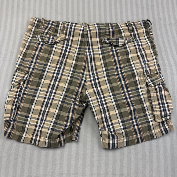 Foundry Brown Plaid Cargo Shorts,Mens Size 48 - Picture 3 of 3